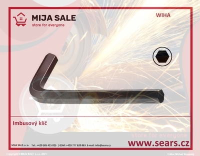 6 mm WIHA 350 - Imbusový klíč fosfátovaný