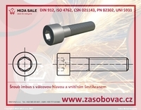 DIN 912 8.8 M 4x 40 - zinek bílý - Šroub s válcovou hlavou a vnitřním šestihranem 
 - 1/2