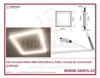 LED rámeček ANGA 48W 60x60cm

LED DENNÍ rámeček ANGA 48W 595x595mm, 230V, kazetový strop - 1/2