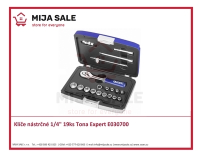 Klíče nástrčné 1/4" 19ks Tona Expert E030700