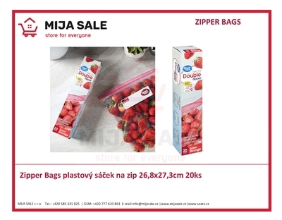 Zipper Bags plastový sáček na zip 26,8x27,3cm 20ks