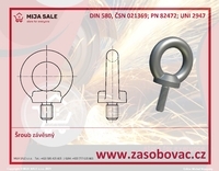 M 8 - DIN 580 - C15E - zinek bílý - Šroub závěsný - 1/3