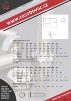 DIN 931 8.8 M30x110 - zinek bílý - Šrouby se šestihrannou hlavou  částečný závit - 2/4
