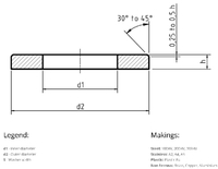 DIN 125B - P 13 - 100HV ( 4.6 ) - Podložka plochá, forma B - 2/3