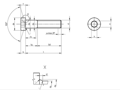 DIN 7984 8.8 - M 3x 10 - zinek - Šroub s válcovou hlavou nízkou a vnitřním šestihranem
 - 2