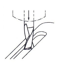 Fréza pro drážky per, krátká, dvouzubá, nesouměrná DIN 327 5x8 HSS Co8 - 2